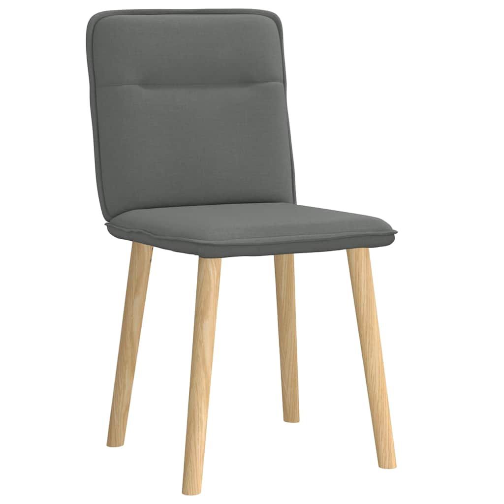vidaXL Dining Chairs 2 pcs Dark Grey Fabric