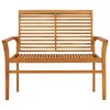 vidaXL Garden Bench with Red Cushion 112 cm Solid Teak Wood