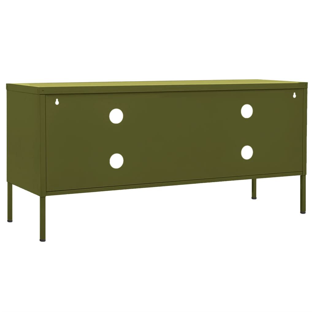 vidaXL TV Cabinet Olive Green 105x35x50 cm Steel