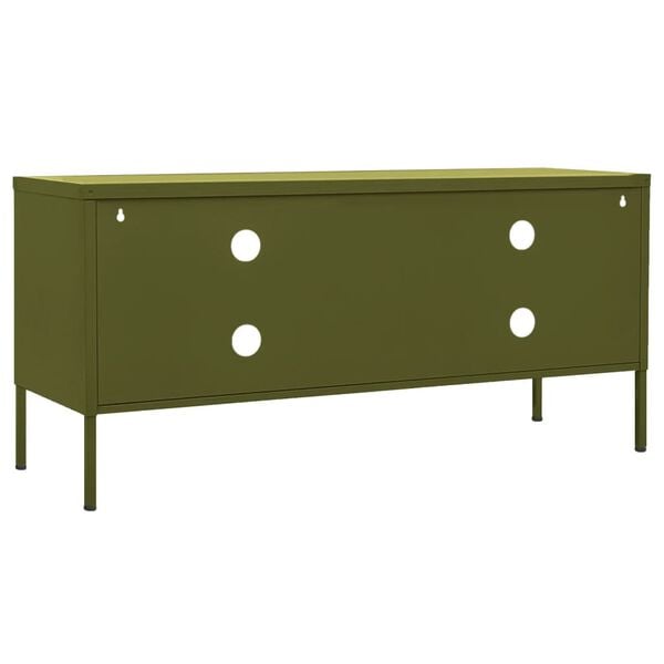 vidaXL TV Cabinet Olive Green 105x35x50 cm Steel