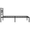 vidaXL Metal Bed Frame without Mattress with Headboard Black 100x190cm