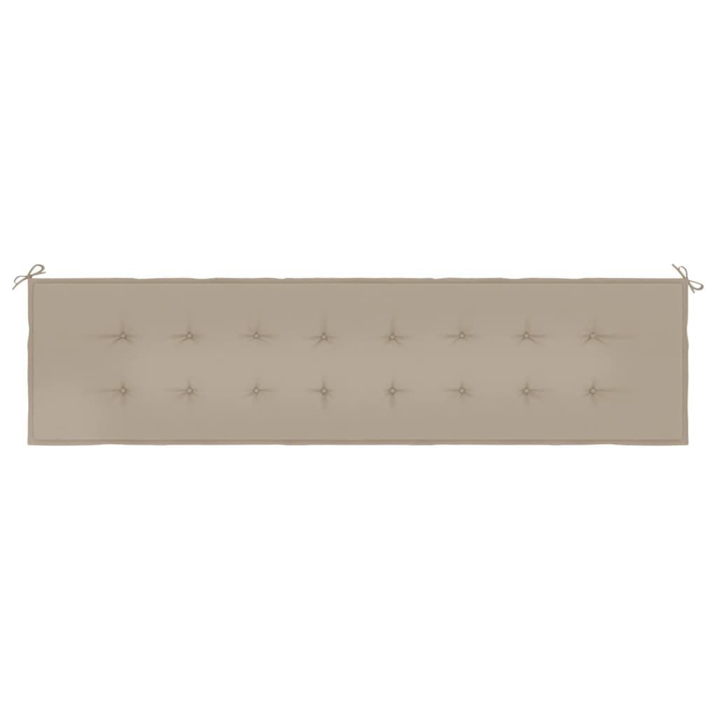 vidaXL Garden Bench Cushion Taupe 200x50x4 cm Oxford Fabric