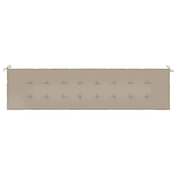 vidaXL Garden Bench Cushion Taupe 200x50x4 cm Oxford Fabric