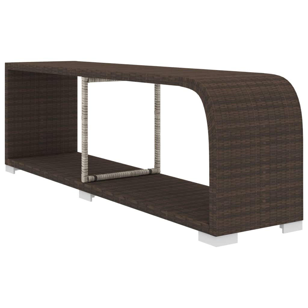 vidaXL 8 Piece Garden Lounge Set with Cushions Poly Rattan Brown