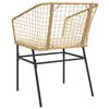 vidaXL Garden Chairs 2 pcs with Cushions Brown Poly Rattan