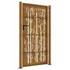 vidaXL Garden Gate 105x180 cm Corten Steel Bamboo Design