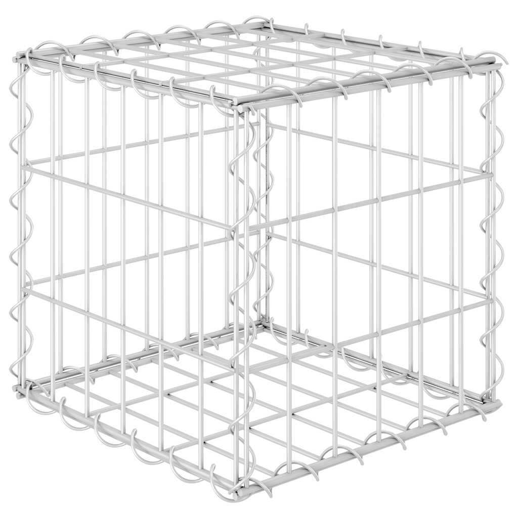 vidaXL Cube Gabion Raised Bed Steel Wire 30x30x30 cm