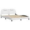 vidaXL Bed Frame "Viana" without Mattress White 152x203 cm Faux Leather