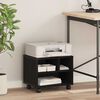 vidaXL Printer Stand Black Oak 41 x 32 x 33.5 cm Engineered wood