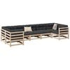 vidaXL 7 Piece Garden Sofa Set Solid Wood Pine