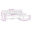 vidaXL 3-Seater Sofa with Footstool Dark Grey 210 cm Fabric