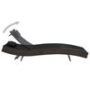 vidaXL Sun Lounger with Pillow Poly Rattan Brown