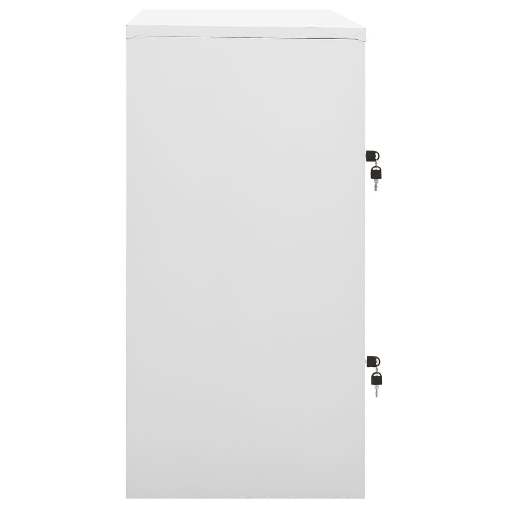 vidaXL Locker Cabinet Light Grey and Blue 90x45x92.5 cm Steel