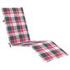vidaXL Outdoor Deck Chair with Footrest and Cushion Solid Acacia Wood