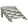 vidaXL Garden Chair with Ottoman Wood Grey