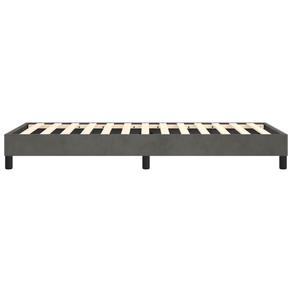 vidaXL Bed Frame without Mattress Dark Grey Twin Velvet (US Only)