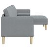 vidaXL Sofa Set with Cushion Light Grey Polyester