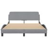 vidaXL Bed Frame "Dover" Light Grey 137x190 cm Double Fabric