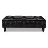 vidaXL Storage Bench 111 cm Dark Brown Solid Wood Pine&Faux Leather