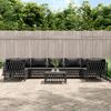 vidaXL 8 Piece Garden Lounge Set with Cushions Anthracite Steel