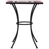 vidaXL 3 Piece Mosaic Bistro Set Ceramic Tile Terracotta and White
