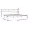 vidaXL Metal Bed Frame without Mattress with Headboard Black 193x203cm