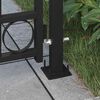 vidaXL Fence Gate with Arched Top and 2 Posts 105x204 cm Black