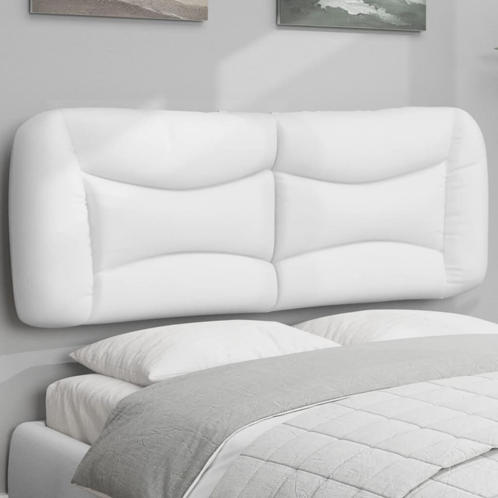 vidaXL Headboard Cushion "Hvar" White 137 cm Double Faux Leather