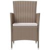 vidaXL Garden Chairs with Cushions 2 pcs Poly Rattan Beige