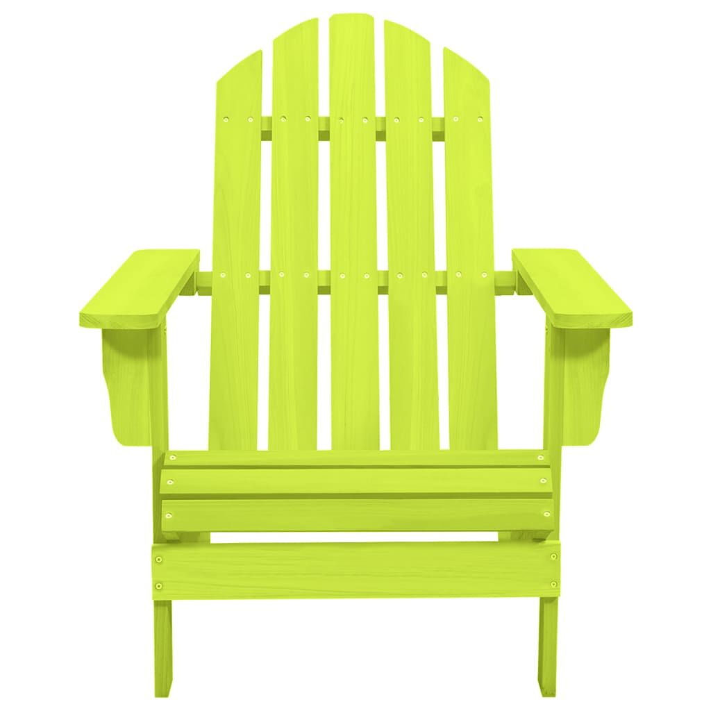 vidaXL Garden Adirondack Chair Solid Fir Wood Green