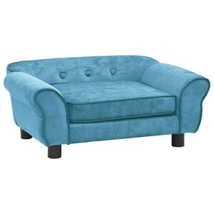 vidaXL Dog Sofa Turquoise 72x45x30 cm Plush