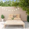 vidaXL 2 Piece Garden Lounge Set with Cushions Solid Wood