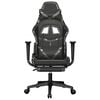 vidaXL Gaming Chair with Footrest Black and Camouflage Faux Leather