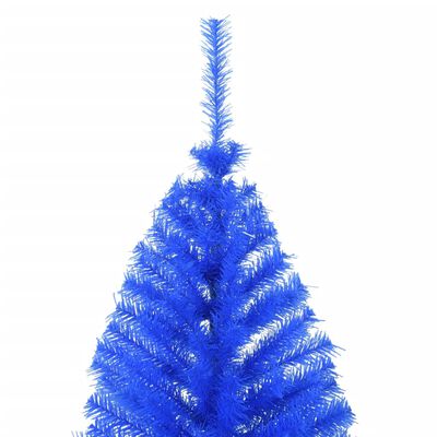 vidaXL Artificial Half Christmas Tree with Stand Blue 180 cm PVC