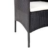 vidaXL Garden Sofa Set 7 Pieces Poly Rattan Black and Cream White