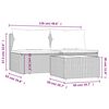 vidaXL 3 Piece Garden Lounge Set with Cushions Grey Poly Rattan