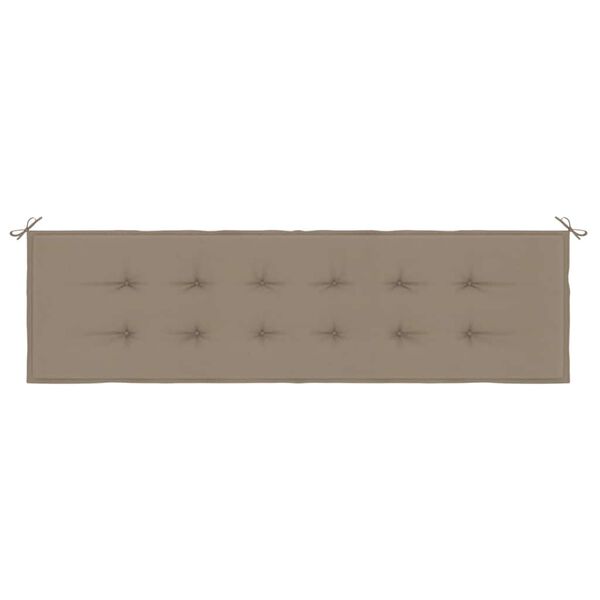 vidaXL Garden Bench Cushion Taupe 180x50x4 cm Oxford Fabric