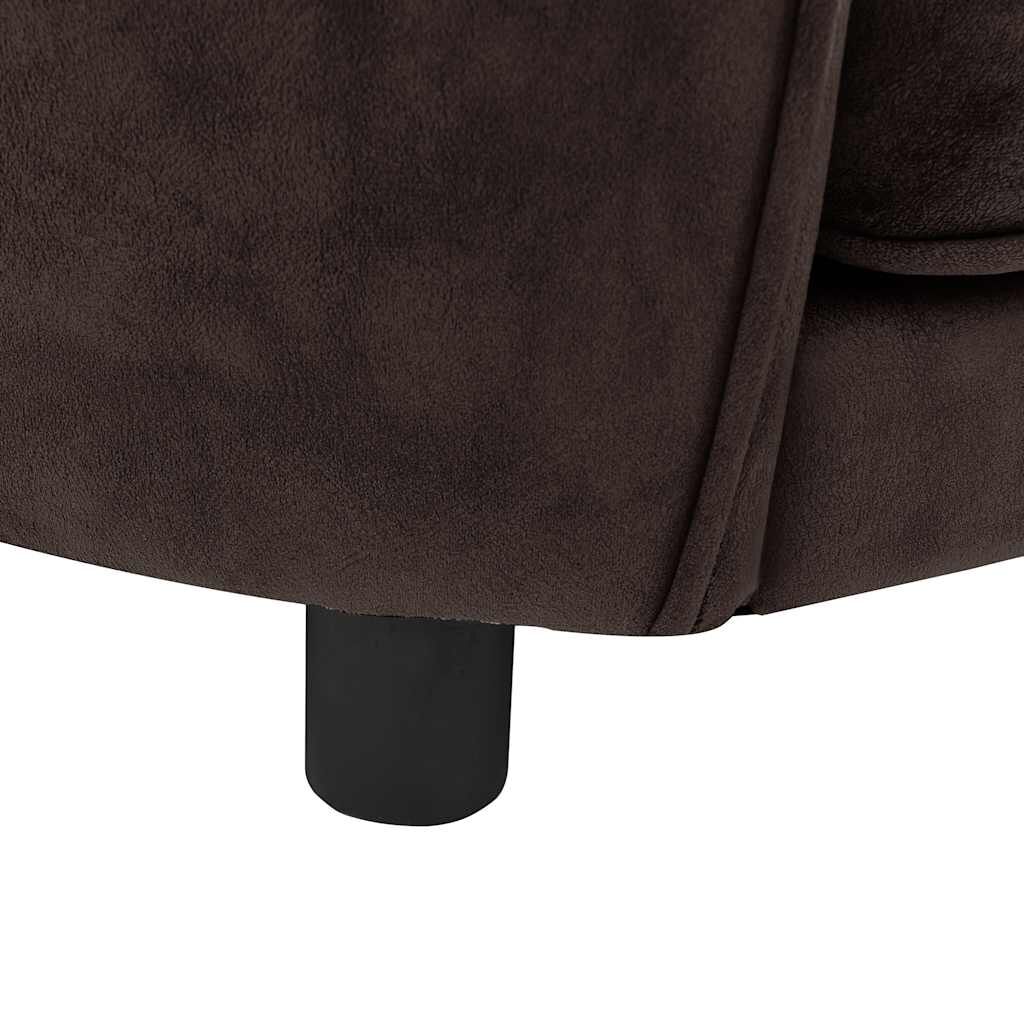 vidaXL Dog Sofa Brown 69x49x40 cm Plush