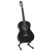 vidaXL 12 Piece Classical Guitar Beginner Set Black 4/4 39"