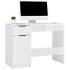 vidaXL Desk High Gloss White 100x50x75 cm Engineered Wood