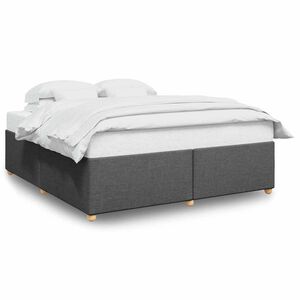 vidaXL Bed Frame without Mattress Dark Grey California King Fabric