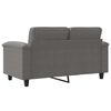 vidaXL 2-Seater Sofa Dark Grey 120 cm Microfibre Fabric