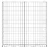 vidaXL Gabion Wall with Covers Galvanised Steel 80x20x100 cm