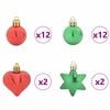 vidaXL Christmas Bauble Set 40 pcs Red and Green