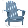 vidaXL Garden Adirondack Chair Solid Fir Wood Blue