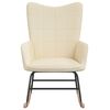 vidaXL Rocking Chair Cream Fabric