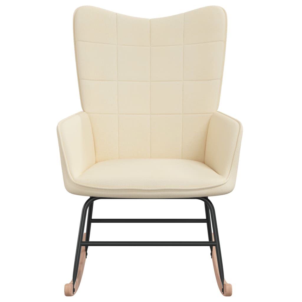vidaXL Rocking Chair Cream Fabric