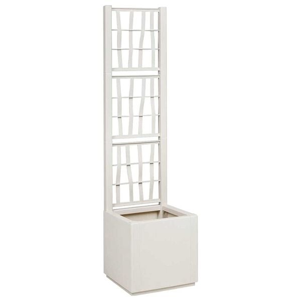 vidaXL Garden Planter White 36 x 36 x 140 cm Polypropylene