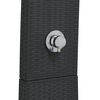 vidaXL Outdoor Shower Black 55x60x224 cm Poly Rattan and Acacia Wood