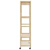 vidaXL Clothes Rack with Shelves and Wheels 110x40x180 cm Bamboo